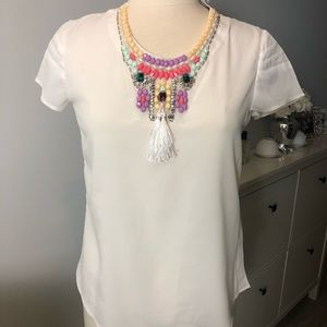 Multicolored beaded top